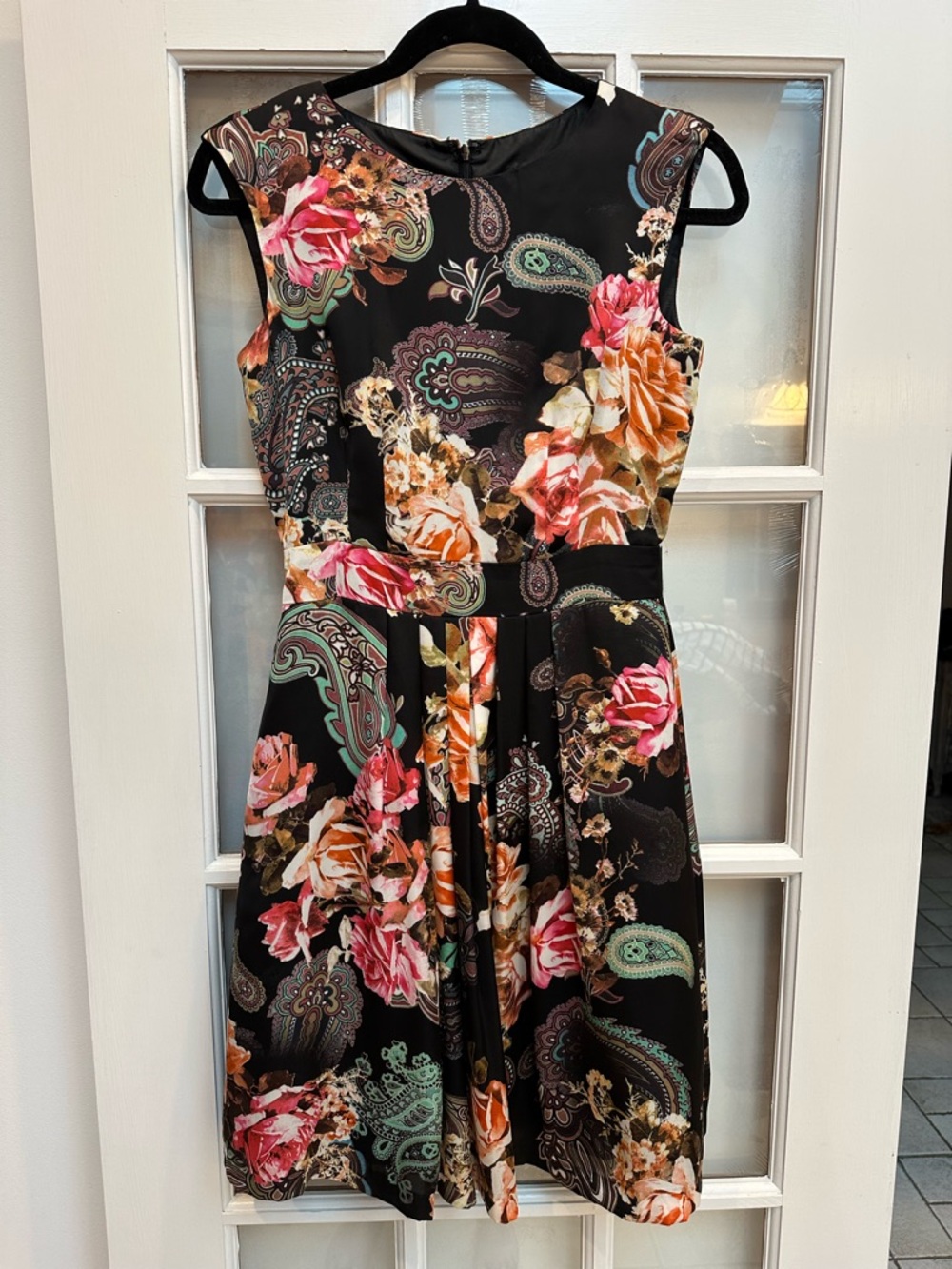 Boston Proper Y2K Watercolor Floral Paisley Feminine Fit & Flare Dress Size 2